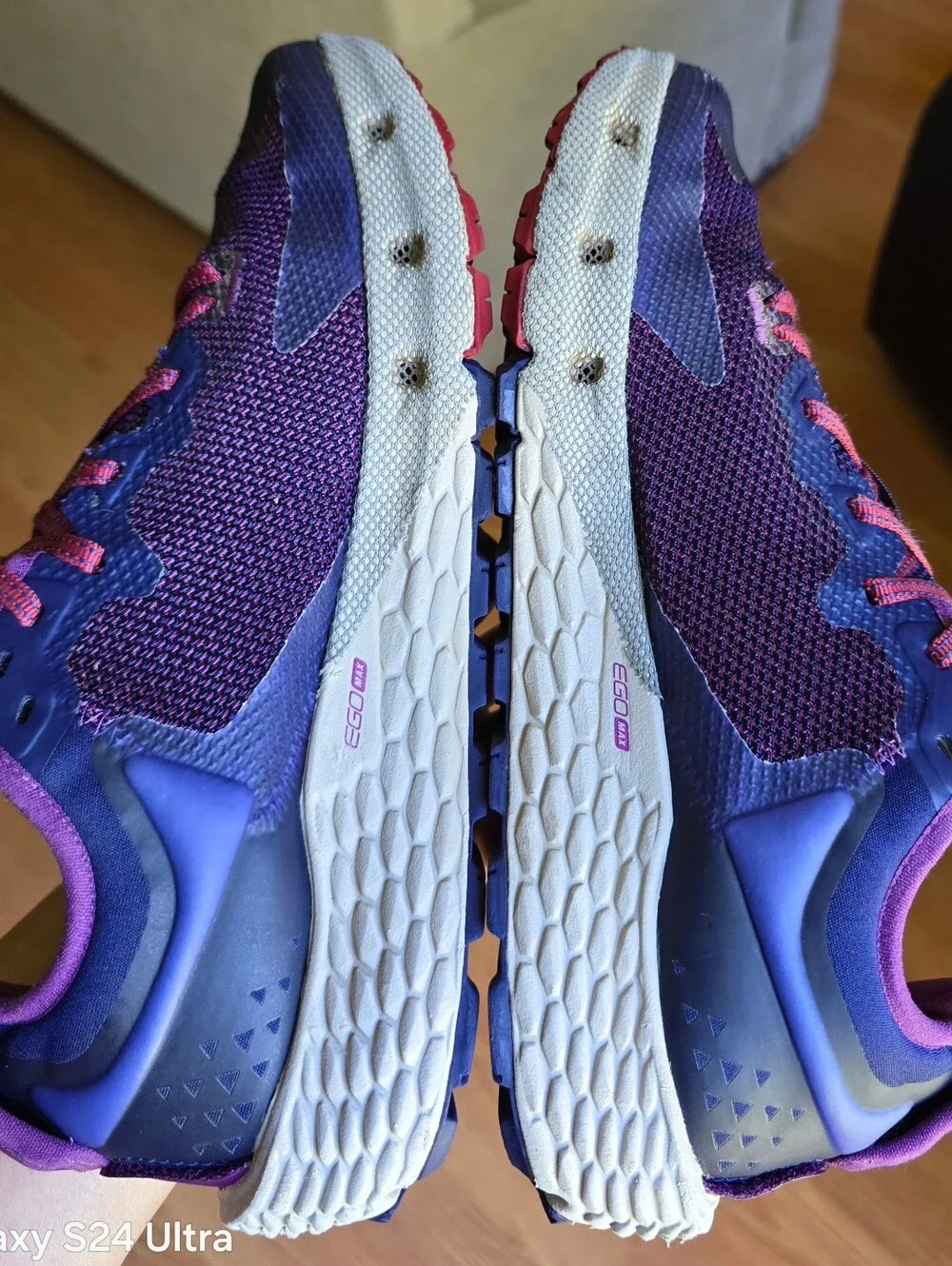 Sz 9.5 Women's ALTRA TIMP 4 EGO MAX Footshape 'Dark Purple/Blue' Running Shoes